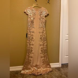 Tadashi Shoji Cream Colored Gown